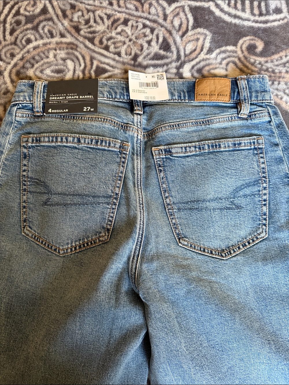 American Eagle Outfitters Light Blue Men’s Relaxed Barrel Jeans